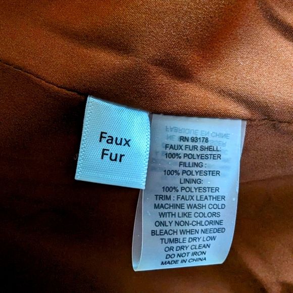 Elie Tahari Faux Fur Coat Tawny Size Small - Picture 10 of 10